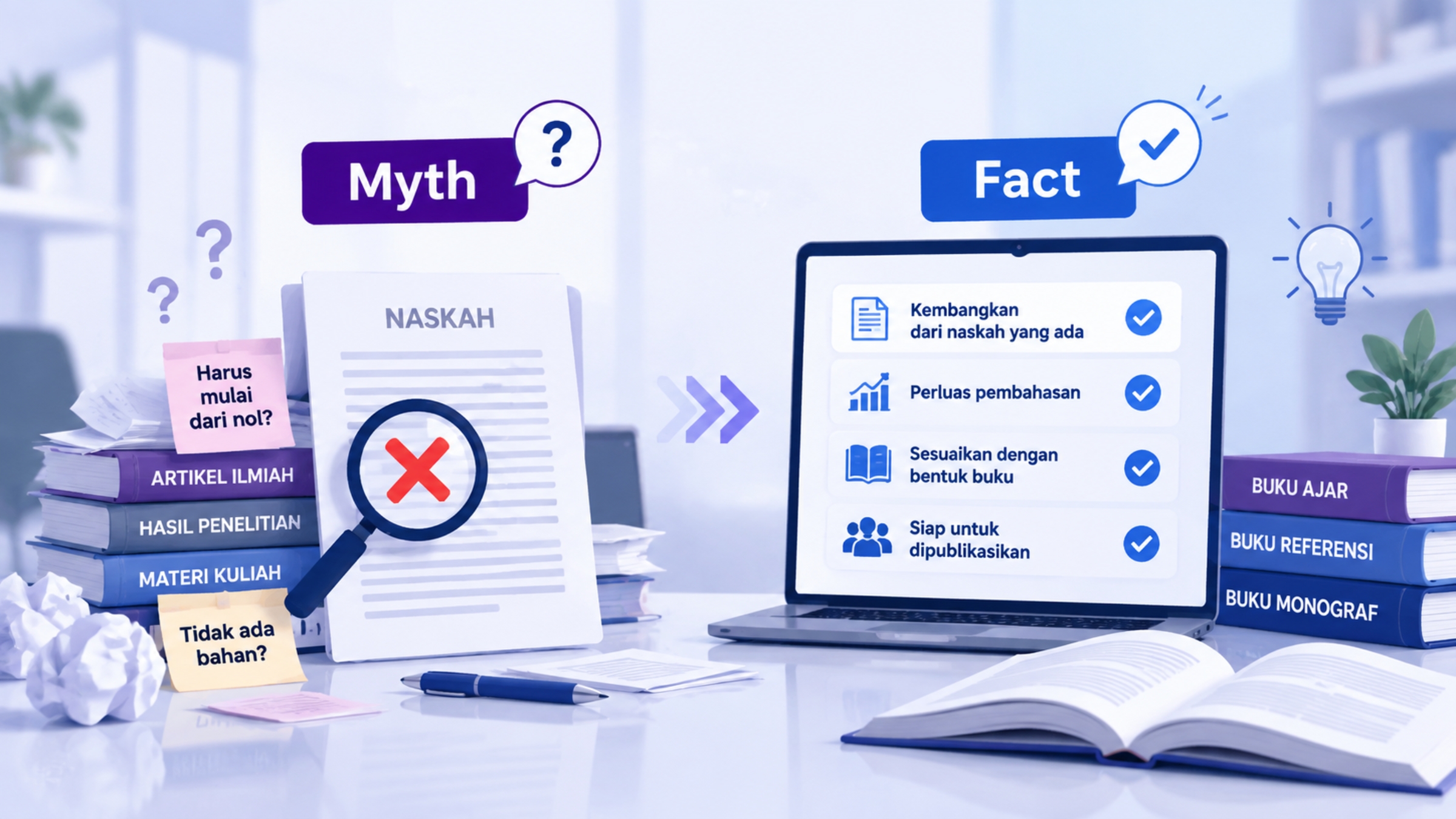 Myth vs Fact: Menerbitkan Buku Akademik Harus Selalu Mulai dari Nol